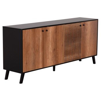 ΜΠΟΥΦΕΣ ΜΕΛΑΜΙΝΗΣ KRUDEN HM9446.11 ΜΑΥΡΟ-ΦΥΣΙΚΟ 180x40x78.6Υεκ.