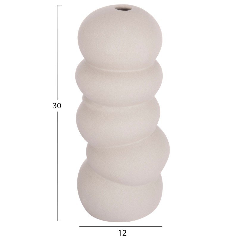 ΕΠΙΤΡΑΠΕΖΙΟ ΚΕΡΑΜΙΚΟ ΔΙΑΚΟΣΜΗΤΙΚΟ ROOK HM4630.03 ΓΚΡΙ ΜΑΤ Φ12x30Υ εκ.