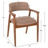 ΠΟΛΥΘΡΟΝΑ JAMES HM18259 TEAK WOOD ΜΕ ΣΑΜΠΑΝΙ ΥΦΑΣΜΑ 57x52x76Υεκ.