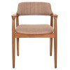 ΠΟΛΥΘΡΟΝΑ JAMES HM18259 TEAK WOOD ΜΕ ΣΑΜΠΑΝΙ ΥΦΑΣΜΑ 57x52x76Υεκ.