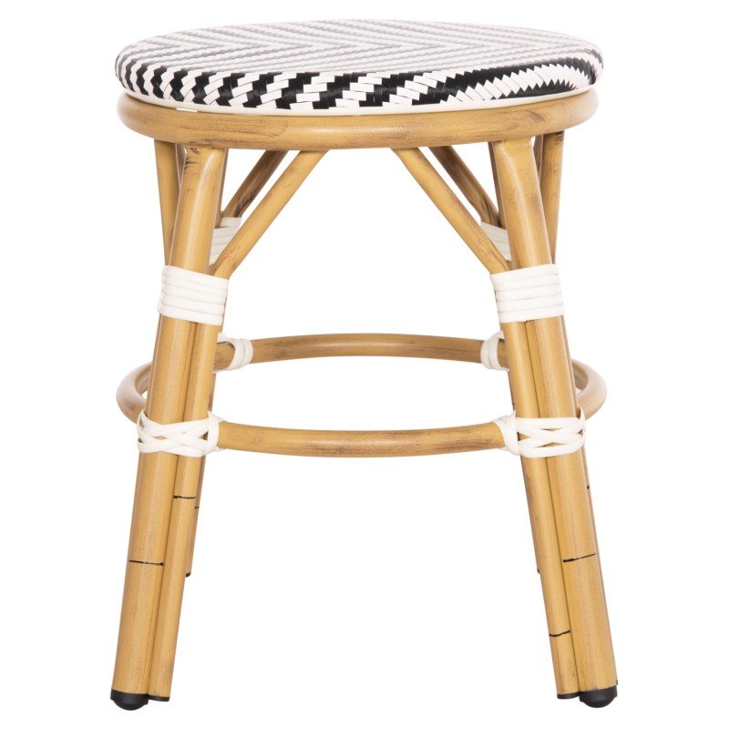 ΣΚΑΜΠΟ ΑΛΟΥΜΙΝΙΟΥ CHINO HM6285.03 BAMBOO LOOK-TEXTILENE ΛΕΥΚΟ-ΜΑΥΡΟ Φ36x46Υεκ.