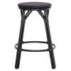 ΣΚΑΜΠΟ ΜΠΑΡ ΑΛΟΥΜΙΝΙΟΥ ΜΕΣΑΙΟΥ ΥΨΟΥΣ CHINO HM6286.02 BAMBOO LOOK & TEXTILENE ΜΑΥΡΟ 43x43x65Υεκ