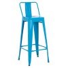 ΣΚΑΜΠΟ BAR-PRO ME ΠΛΑΤΗ ΜΕΤΑΛΛΙΚΟ MELITA HM8643.48 ΜΠΛΕ 42x42x100Υεκ.