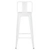 ΣΚΑΜΠΟ BAR ME ΠΛΑΤΗ ΜΕΤΑΛΛΙΚΟ MELITA-PRO HM8643.41 ΛΕΥΚΟ ΜΑΤ 42x42x100Υεκ.