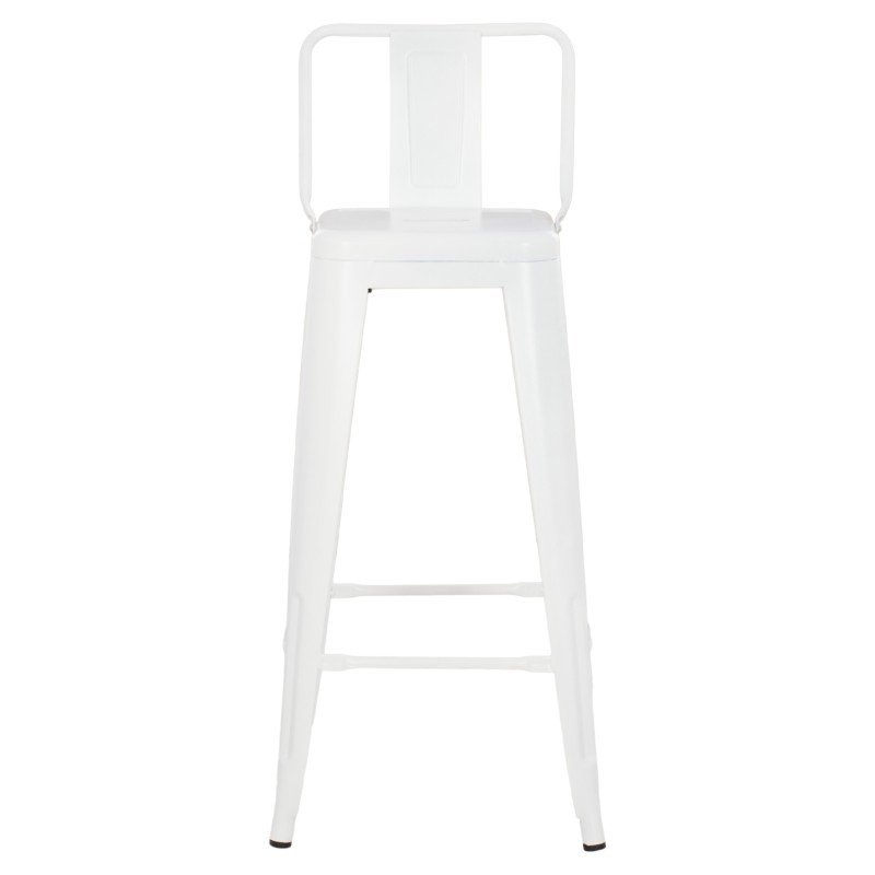 ΣΚΑΜΠΟ BAR ME ΠΛΑΤΗ ΜΕΤΑΛΛΙΚΟ MELITA-PRO HM8643.41 ΛΕΥΚΟ ΜΑΤ 42x42x100Υεκ.