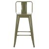 ΣΚΑΜΠΟ ΜΠΑΡ ΜΕΣΑΙΟΥ ΥΨΟΥΣ ΜΕΤΑΛΛΙΚΟ MELITA-PRO HM8574.43 DARK OLIVE GREEN 43x43x88Υεκ.