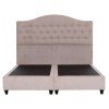 ΚΡΕΒΑΤΙ MALENA HM638.22 ΜΠΕΖ ΥΦΑΣΜΑ Τ. NUBUCK ΓΙΑ ΣΤΡΩΜΑ 150x200εκ.