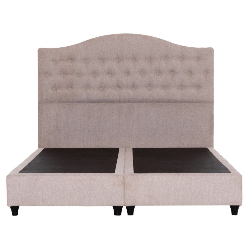 ΚΡΕΒΑΤΙ MALENA HM638.22 ΜΠΕΖ ΥΦΑΣΜΑ Τ. NUBUCK ΓΙΑ ΣΤΡΩΜΑ 150x200εκ.