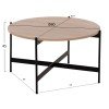 ΣΕΤ 2ΤΜΧ ΤΡΑΠΕΖΙΑ ΣΑΛΟΝΙΟΥ RONDA HM21089.02 MDF ΣΟΝΑΜΑ Φ80εκ & Φ50εκ