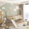 ΠΑΙΔΙΚΟ ΚΡΕΒΑΤΙ τ.MONTESSORI ΜΕ ΤΣΟΥΛΗΘΡΑ PHYLLIS HM701.01 ΞΥΛΟ ΠΕΥΚΟΥ ΦΥΣΙΚΟ ΓΙΑ 90x190εκ