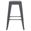 ΣΚΑΜΠΟ ΜΕΣΑΙΟΥ ΥΨΟΥΣ ΜΕΤΑΛΛΙΚΟ MELITA-PRO HM8573.50 ΓΚΡΙ 43x43x67Υεκ.