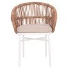 ΠΟΛΥΘΡΟΝΑ ΑΛΟΥΜΙΝΙΟΥ ORIN HM6265.02 ΛΕΥΚΗ-P.E.RATTAN ΦΥΣΙΚΟ-ΜΠΕΖ ΜΑΞΙΛΑΡΙΑ 58x61x75Υ