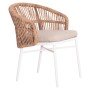 ΠΟΛΥΘΡΟΝΑ ΑΛΟΥΜΙΝΙΟΥ ORIN HM6265.02 ΛΕΥΚΗ-P.E.RATTAN ΦΥΣΙΚΟ-ΜΠΕΖ ΜΑΞΙΛΑΡΙΑ 58x61x75Υ