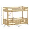 ΠΑΙΔΙΚΗ ΚΟΥΚΕΤΑ τ.MONTESSORI ΜΕ ΠΑΡΚΑΚΙ PLAYKID HM703.01 ΞΥΛΟ ΠΕΥΚΟΥ ΦΥΣΙΚΟ ΓΙΑ 190x90εκ