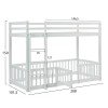 ΠΑΙΔΙΚΗ ΚΟΥΚΕΤΑ τ.MONTESSORI ΜΕ ΠΑΡΚΑΚΙ PLAYKID HM703.03 ΞΥΛΟ ΠΕΥΚΟΥ ΛΕΥΚΟ ΓΙΑ 190x90εκ