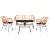 ΣΕΤ ΣΑΛΟΝΙ ΕΞΩΤΕΡΙΚΟΥ ΧΩΡΟΥ 4ΤΜΧ ALLEGRA HM21052 WICKER-ΜΕΤΑΛΛΟ