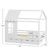 ΠΑΙΔΙΚΟ ΚΡΕΒΑΤΙ τ.MONTESSORI ΜΕ ΣΥΡΤΑΡΙΑ DOMER HM710.03 ΞΥΛΟ ΠΕΥΚΟΥ ΛΕΥΚΟ-ΣΤΡΩΜΑ 90x190εκ