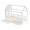ΠΑΙΔΙΚΟ ΚΡΕΒΑΤΙ τ.MONTESSORI ΜΕ ΣΥΡΤΑΡΙΑ DOMER HM710.03 ΞΥΛΟ ΠΕΥΚΟΥ ΛΕΥΚΟ-ΣΤΡΩΜΑ 90x190εκ
