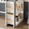 ΠΑΙΔΙΚΟ ΚΡΕΒΑΤΙ τ.MONTESSORI ΜΕ ΠΛΑΙΝΑ ΡΑΦΙΑ HOMI HM712 ΞΥΛΟ ΠΕΥΚΟΥ ΛΕΥΚΟ-ΓΚΡΙ-ΣΤΡΩΜΑ 90x190εκ
