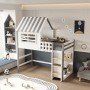 ΠΑΙΔΙΚΟ ΚΡΕΒΑΤΙ τ.MONTESSORI ΜΕ ΠΛΑΙΝΑ ΡΑΦΙΑ HOMI HM712 ΞΥΛΟ ΠΕΥΚΟΥ ΛΕΥΚΟ-ΓΚΡΙ-ΣΤΡΩΜΑ 90x190εκ