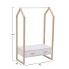ΚΡΕΜΑΣΤΡΑ ΜΕ ΣΥΡΤΑΡΙ ΠΑΙΔΙΚH PEPE HM2492.03 ΜΕΛΑΜΙΝΗ-ΞΥΛΟ ΠΕΥΚΟΥ 80x40x125Υεκ