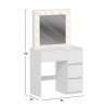 ΤΟΥΑΛΕΤΑ ΜΕ ΦΩΤΙΣΜΟ LED & ΣΥΡΤΑΡΙΑ KEITLIN HM2499.03 ΜΕΛΑΜΙΝΗ ΣΕ ΛΕΥΚΟ 80x40x140Υεκ.