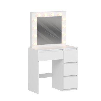 ΤΟΥΑΛΕΤΑ ΜΕ ΦΩΤΙΣΜΟ LED & ΣΥΡΤΑΡΙΑ KEITLIN HM2499.03 ΜΕΛΑΜΙΝΗ ΣΕ ΛΕΥΚΟ 80x40x140Υεκ.