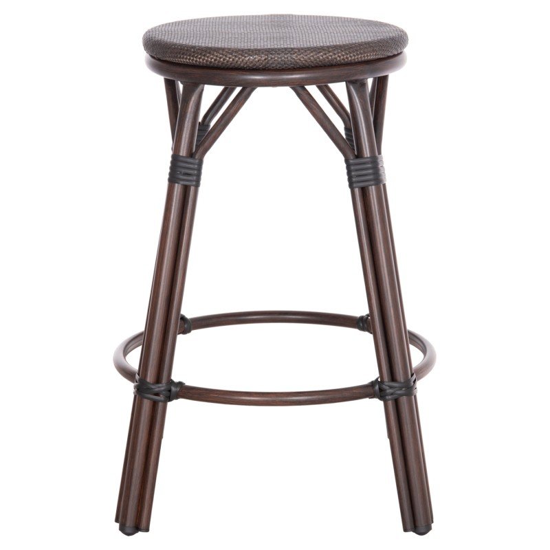 ΣΚΑΜΠΟ ΑΛΟΥΜΙΝΙΟΥ ΜΕΣ.ΥΨΟΥΣ CHINO HM6286.01 BAMBOO LOOK & TEXTILENE ΚΑΦΕ 43x43x65Υεκ