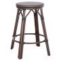ΣΚΑΜΠΟ ΑΛΟΥΜΙΝΙΟΥ ΜΕΣ.ΥΨΟΥΣ CHINO HM6286.01 BAMBOO LOOK & TEXTILENE ΚΑΦΕ 43x43x65Υεκ