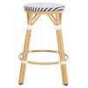 ΣΚΑΜΠΟ ΑΛΟΥΜΙΝΙΟΥ ΜΕΣ.ΥΨΟΥΣ CHINO HM6286.05 BAMBOO LOOK & TEXTILENE ΜΠΛΕ 43x43x65Υεκ