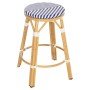 ΣΚΑΜΠΟ ΑΛΟΥΜΙΝΙΟΥ ΜΕΣ.ΥΨΟΥΣ CHINO HM6286.05 BAMBOO LOOK & TEXTILENE ΜΠΛΕ 43x43x65Υεκ