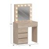 ΤΟΥΑΛΕΤΑ ΜΕ ΦΩΤΙΣΜΟ LED & ΣΥΡΤΑΡΙΑ BEYON HM2500.01 ΜΕΛΑΜΙΝΗ ΣΕ SONAMA 112.5x40.5x140Υεκ.