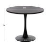 ΤΡΑΠΕΖΙ ΤΡΑΠΕΖΑΡΙΑΣ ROLLO HM9421.12 ΣΤΡΟΓΓΥΛΟ BLACK MARBLE Φ90x74Υεκ.