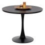 ΤΡΑΠΕΖΙ ΤΡΑΠΕΖΑΡΙΑΣ ROLLO HM9421.12 ΣΤΡΟΓΓΥΛΟ BLACK MARBLE Φ90x74Υεκ.