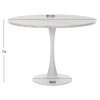 ΤΡΑΠΕΖΙ ΤΡΑΠΕΖΑΡΙΑΣ ROLLO HM9422.11 ΣΤΡΟΓΓΥΛΟ WHITE MARBLE Φ120x74Yεκ.