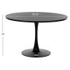 ΤΡΑΠΕΖΙ ΤΡΑΠΕΖΑΡΙΑΣ ROLLO HM9422.12 ΣΤΡΟΓΓΥΛΟ BLACK MARBLE Φ120x74Yεκ.