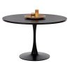 ΤΡΑΠΕΖΙ ΤΡΑΠΕΖΑΡΙΑΣ ROLLO HM9422.12 ΣΤΡΟΓΓΥΛΟ BLACK MARBLE Φ120x74Yεκ.