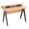 ΓΡΑΦΕΙΟ REXIN HM18290 ΜΕΛΑΜΙΝΗ ΣΕ SONAMA-ΓΚΡΙ 120x19-59x75-85,5ΥΥεκ.