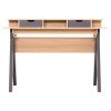 ΓΡΑΦΕΙΟ REXIN HM18290 ΜΕΛΑΜΙΝΗ ΣΕ SONAMA-ΓΚΡΙ 120x19-59x75-85,5ΥΥεκ.