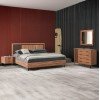 ΣΕΤ ΚΡΕΒΑΤΟΚΑΜΑΡΑΣ 4ΤΜΧ HARRY HM21115 ΜΕΛΑΜΙΝΗ ΣΕ ΦΥΣΙΚΟ ΞΥΛΟΥ & ΜΑΥΡΟ ΧΡΩΜΑ