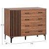 ΣΕΤ ΚΡΕΒΑΤΟΚΑΜΑΡΑΣ 4ΤΜΧ HARRY HM21115 ΜΕΛΑΜΙΝΗ ΣΕ ΦΥΣΙΚΟ ΞΥΛΟΥ & ΜΑΥΡΟ ΧΡΩΜΑ
