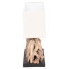 ΕΠΙΤΡΑΠΕΖΙΟ ΟΡΘΟΓΩΝΙΟ ΦΩΤΙΣΤΙΚΟ TWIGGY HM4434 DRIFTWOOD & ΛΕΥΚΟ ΚΑΠΕΛΟ 56x16.5x43Υεκ.