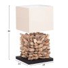 ΕΠΙΤΡΑΠΕΖΙΟ ΦΩΤΙΣΤΙΚΟ ΣΧΗΜΑ ΚΥΒΟΥ TWIGGY HM4425 DRIFTWOOD & ΛΕΥΚΟ ΚΑΠΕΛΟ 24x24x46Υεκ