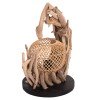 ΕΠΙΤΡΑΠΕΖΙΟ ΔΙΑΚΟΣΜΗΤΙΚΟ ΦΩΤΙΣΤΙΚΟ ASHIN HM4438 DRIFTWOOD--RATTAN 30x30x49Υεκ.