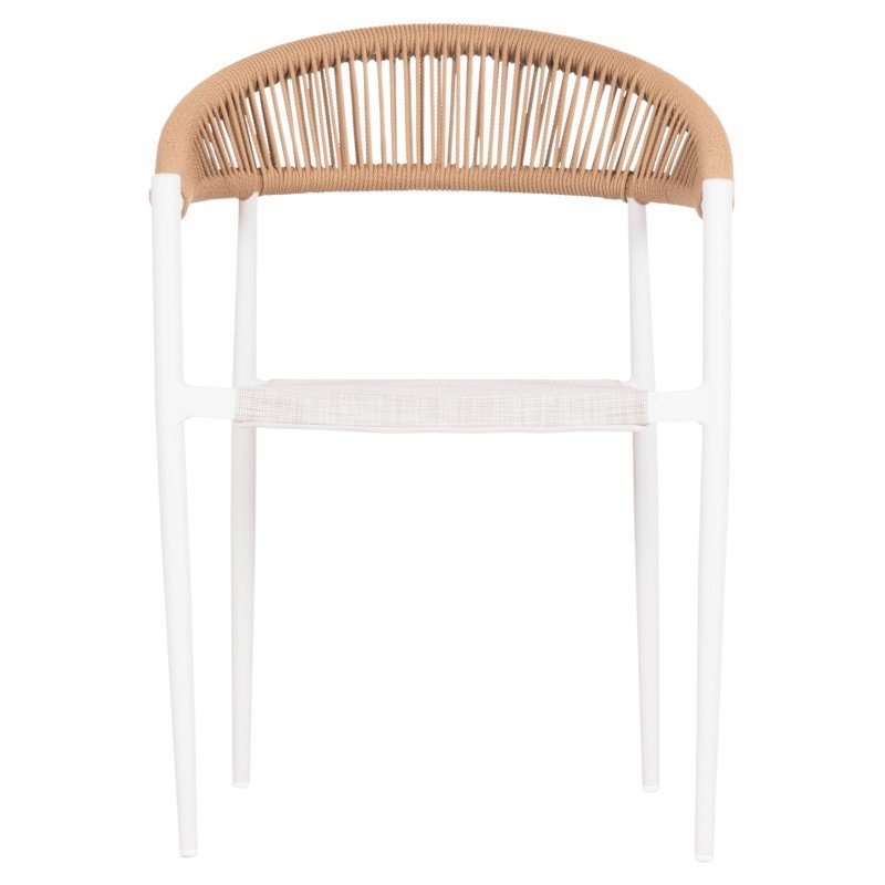 ΠΟΛΥΘΡΟΝΑ BERG HM6284.01 ΑΛΟΥΜΙΝΙΟ & TEXTILENE ΛΕΥΚΟ--P.E.TWISTED RATTAN 55x56x79Υεκ