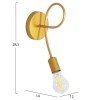 ΑΠΛΙΚΑ ΤΟΙΧΟΥ FRIDRIK HM7399.12 ΜΕΤΑΛΛΟ ΣΕ ΧΡΥΣΟ 12x15,5x28,5Υεκ.