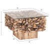 ΤΡΑΠΕΖΙ ΣΑΛΟΝΙΟΥ ΤΕΤΡΑΓΩΝΟ SPARROW HM9961 DRIFTWOOD--ΓΥΑΛΙ 75x75x51Υεκ.