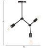 ΦΩΤΙΣΤΙΚΟ ΟΡΟΦΗΣ 3-ΦΩΤΟ LIGHTY HM7404.11 ΜΕΤΑΛΛΟ ΣΕ ΜΑΥΡΟ 52x5x48Υεκ.