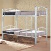 ΚΟΥΚΕΤΑ FLOOR HM21123 ΜΕΤΑΛΛΙΚΗ ΛΕΥΚΗ ΜΕ 2 ΕΠΙΔΑΠΕΔΙΑ ΣΥΡΤΑΡΙΑ ΚΑΦΕ 200x91,5x177,5Yεκ.