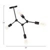 ΦΩΤΙΣΤΙΚΟ ΟΡΟΦΗΣ 4-ΦΩΤΟ LIGHTY HM7405.11 ΜΕΤΑΛΛΟ ΣΕ ΜΑΥΡΟ 57x5x52Υεκ.